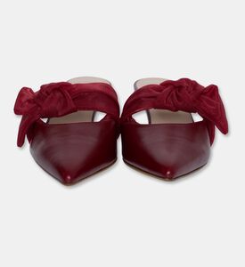 Atana Satin Bow Side Tie Mules, Packshot View