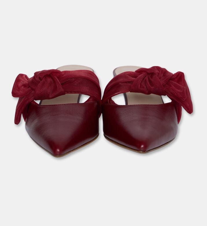 Atana Satin Bow Side Tie Mules, Packshot View