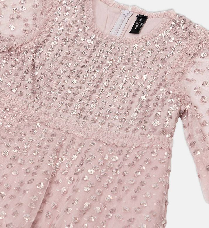 Raindrop Sequin Flared Dress