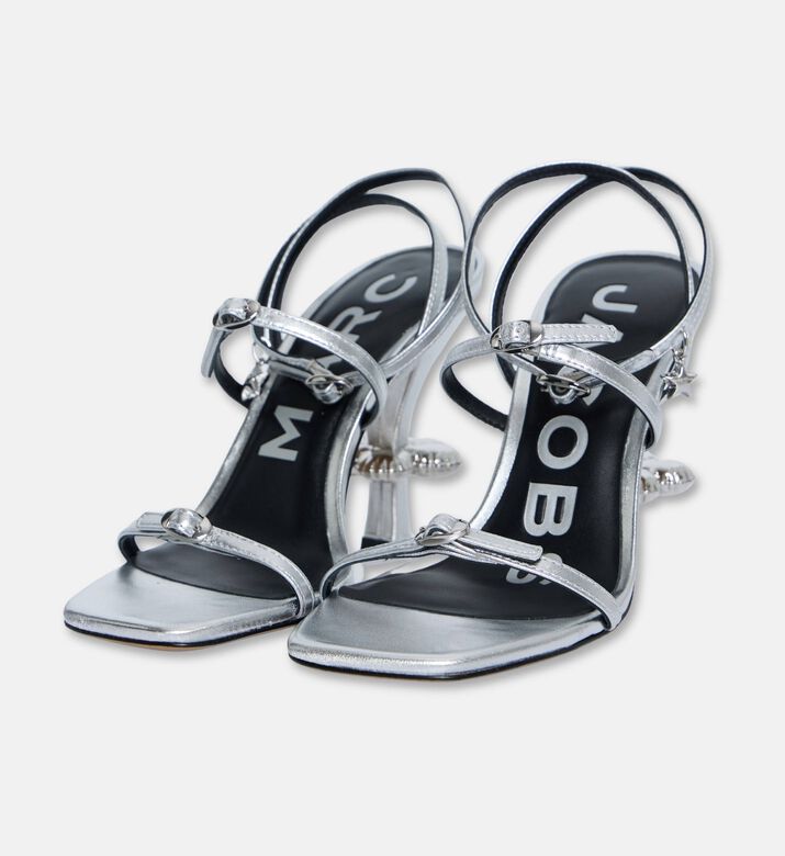 Marc Jacobs The Daisy Heel Sandals, Silver, Eu-39, Packshot View