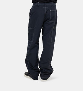 بنطال جينز قطني بقصة واسعة