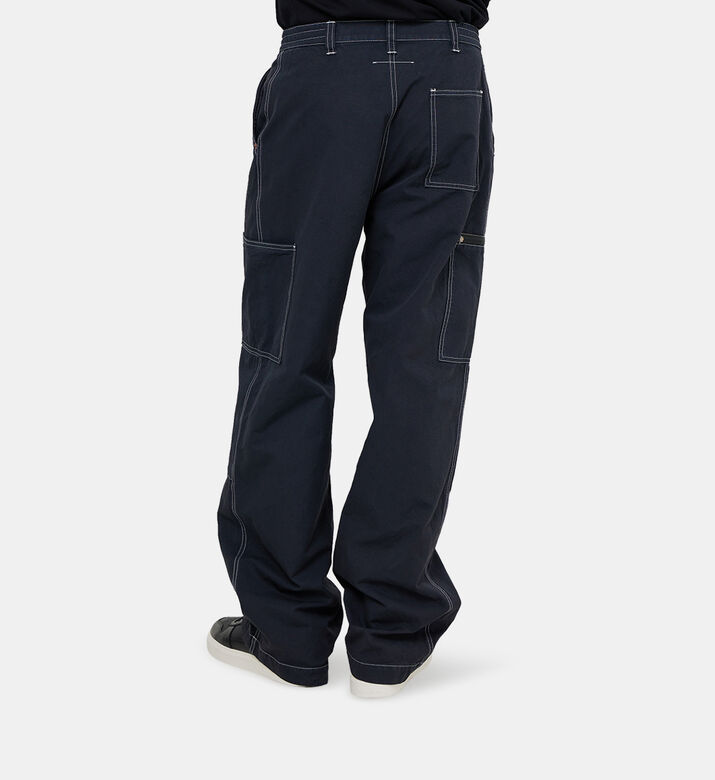 بنطال جينز قطني بقصة واسعة