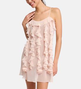 Sleeveless V-neck Ruffle Dress