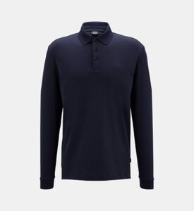 Cotton Flat-knit Collar Polo Shirt