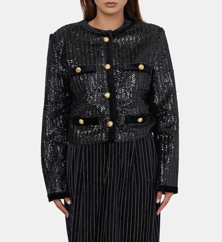 Cullen Chevron Sequin Jacket