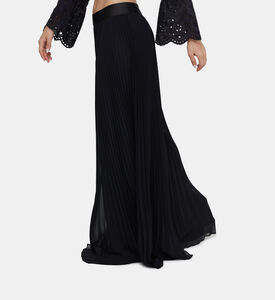 Wide-legged Flared Pleated Pants