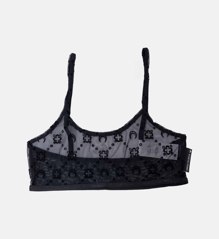 Marine Serre Top Bralette, Black, S, Packshot View Marine Serre Top Bralette, Black, S, Packshot View