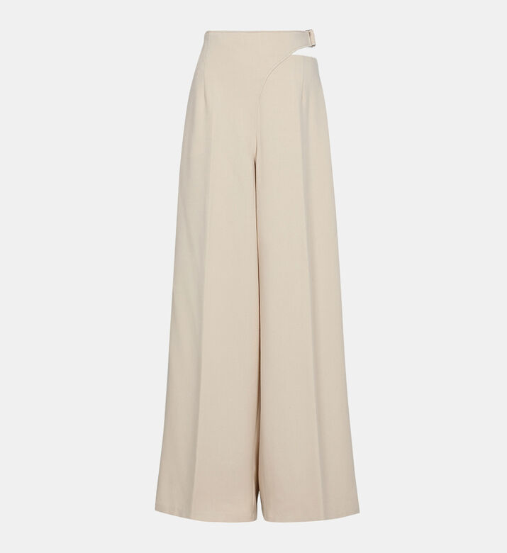 Wide-legged Cut-out Detail Pants