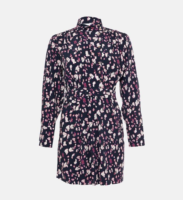 فستان مولي قصير بطبعة