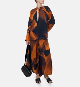 Niluu Floral-print High-waisted Pants, Model View