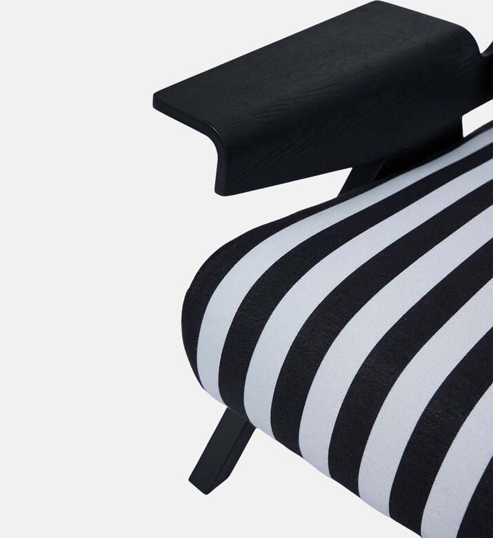 Home Deco and More Sculpted Striped Angular Frame Armchair, Packshot View