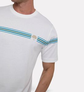Pal Zileri Stripe Chest Print T-shirt, Model View