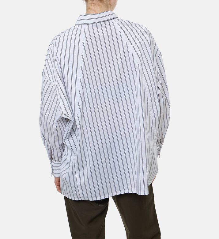Dawei Structured Striped Oversized Shirt, Model View