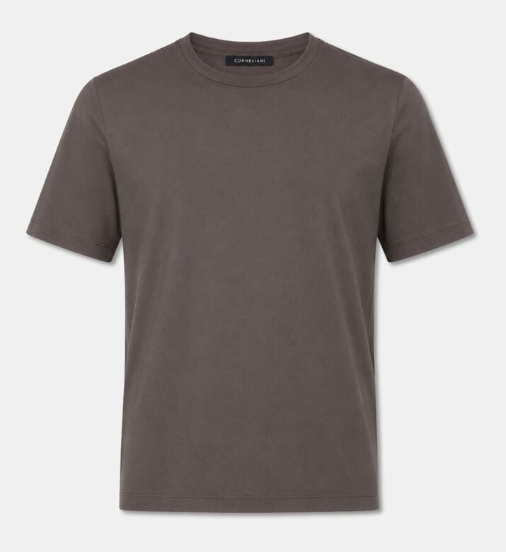 Corneliani Classic Crewneck T-shirt, Brown, 56, Packshot View