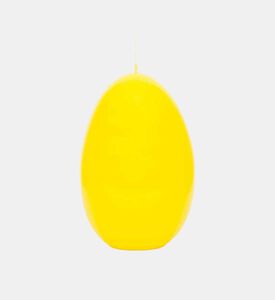 Graziani Oval Paraffin Wick Candle, Yellow, 14-cm, Packshot View