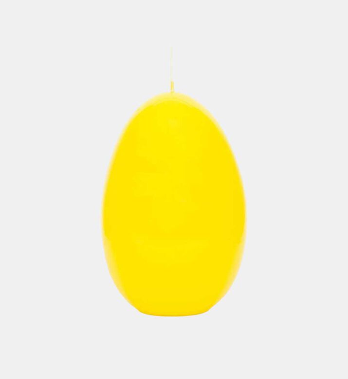 Graziani Oval Paraffin Wick Candle, Yellow, 14-cm, Packshot View