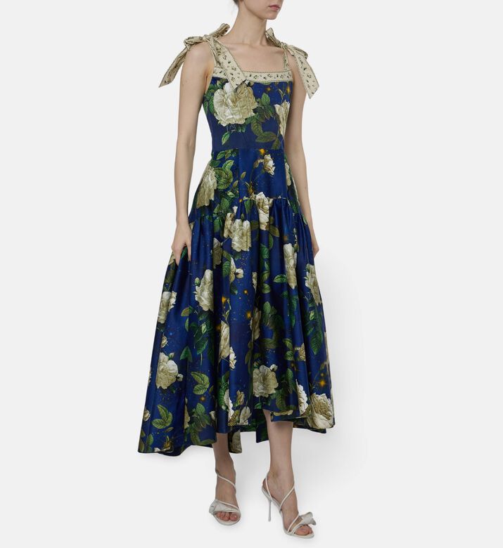 Alice and Olivia All-over Floral-print Sleeveless Dress, Model View