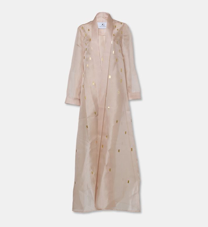 Arad Ghaderian Organza Gold Patchwork Abaya, Packshot View