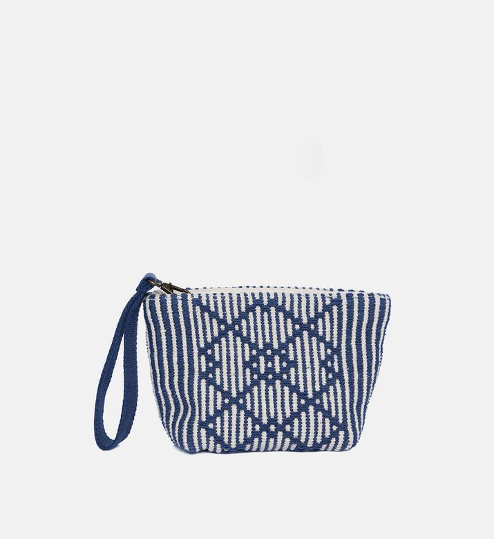 Geometric-embroidery Mini Clutch