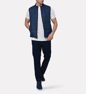 Corneliani Side-zip Pockets Slim-fit Vest, Navy, 58, Model View