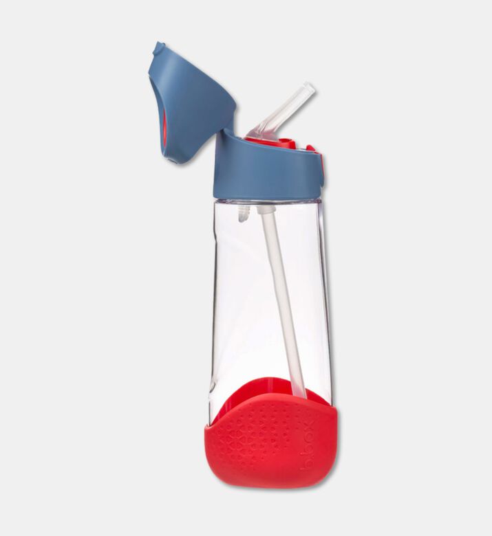 B.Box Flip-top Straw Bottle, Blue, Packshot View