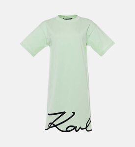 فستان بنمط تيشيرت غير رسمي بشعار