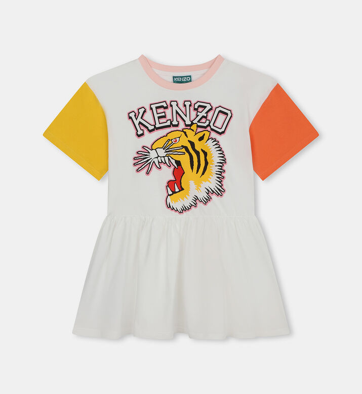 Logo Printed Flared Dress
