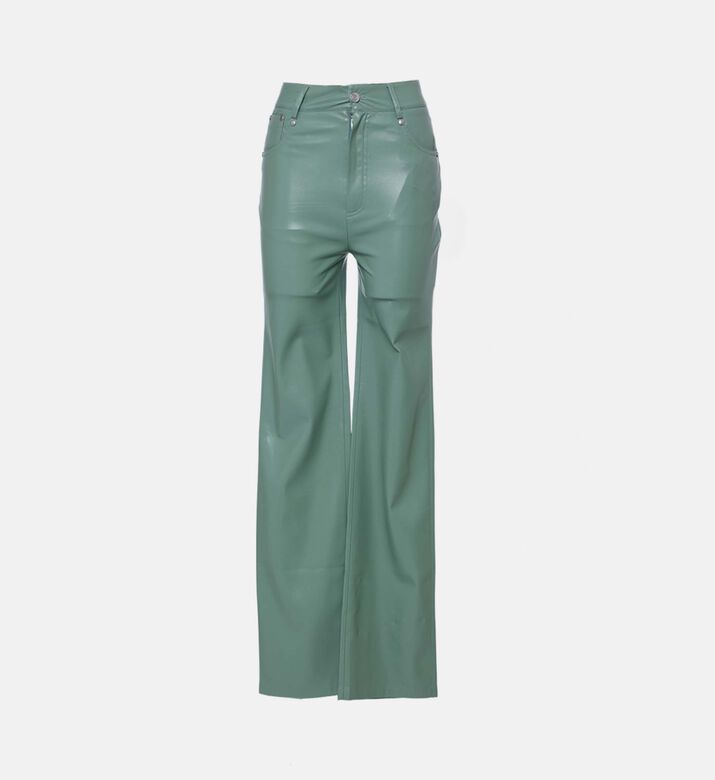 Nanushka Jacoba Faux Leather Wide-leg Trousers, Packshot View