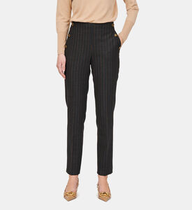 Striped Straight-leg Trousers