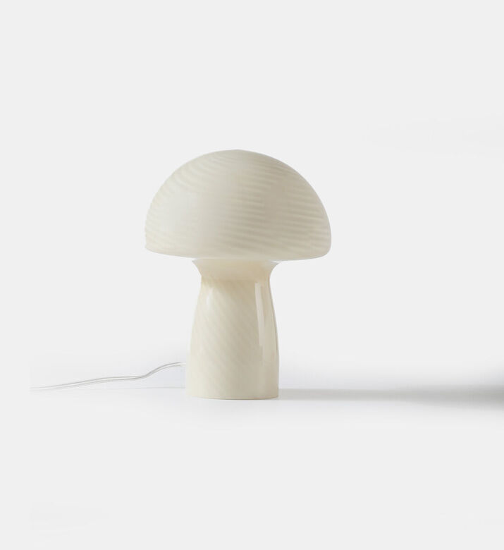 Cozy Glass Mushroom-shaped Table Lamp, Yellow, 18.5-cm, Packshot View