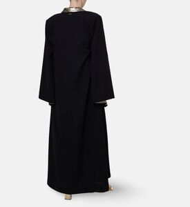 I Am The Company Iman Metallic Gold Collar Abaya, Model View