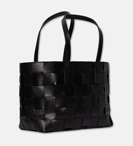 Dragon Diffusion Japan Handwoven Leather Tote Bag, Black, Packshot View