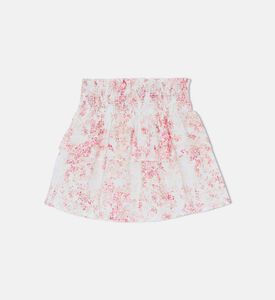 تنورة قصيرة بطبعة أزهار