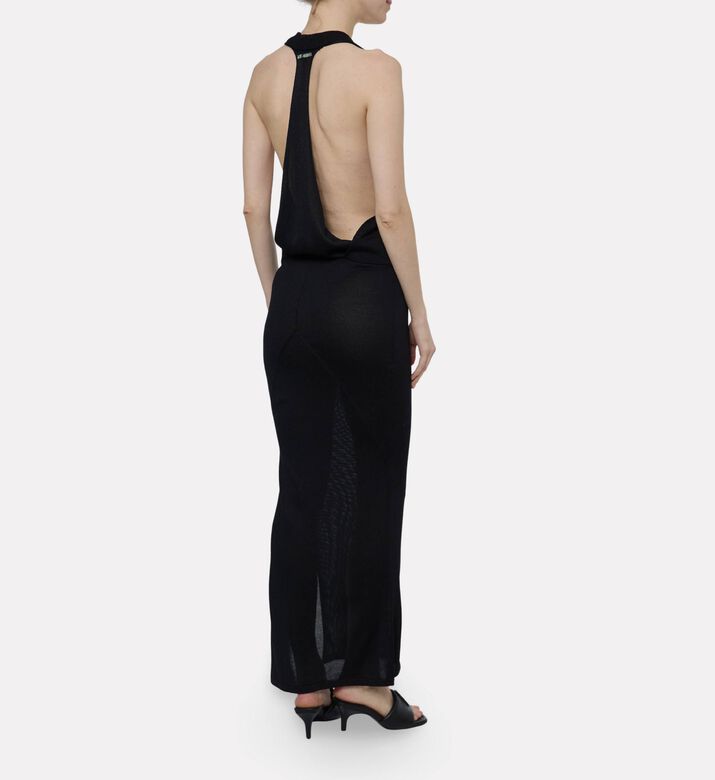 The Attico Halter-neck Maxi Dress, Model View