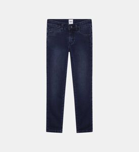 بنطلون جينز من مزيج القطن بخمسة جيوب