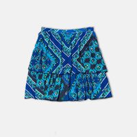 Floral Print Ruffle Skirt