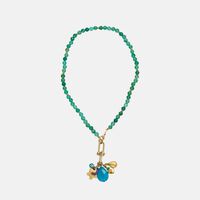 Jade Stones Gold-plated Fetish Necklace