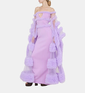 Off-shoulder Neoprene Dress