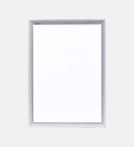 مرآة خشب بلوط مطلي بلون أبيض