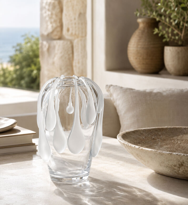 Gileno Crystal Frosted Vase, Packshot View
