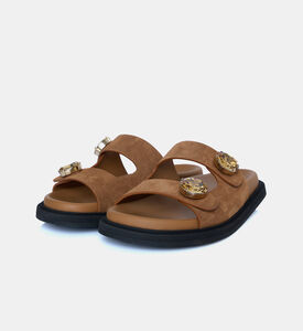 Paros Double Strap Rhinestone Button Sandals Paros Double Strap Rhinestone Button Sandals