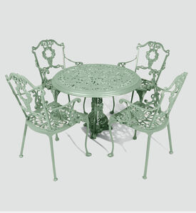 طاولة طعام أنطوانيت خضراء بـ 4 كراسي 100 سم