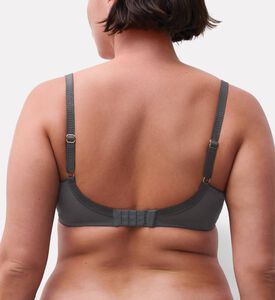 Chantelle Embroidered Underwired Bra, Dark-grey, 95, D, Model View