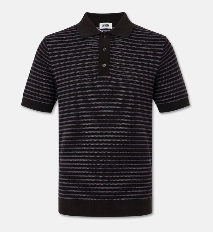 Drykorn Short-sleeve Striped Polo Shirt, Packshot View