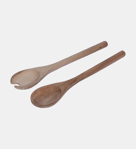 طقم أدوات خشب أكاسيا مكون من قطعتين