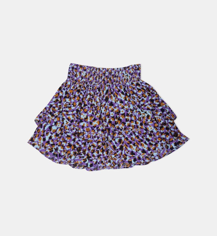Girl Printed Mini Ruffled Skirt Girl Printed Mini Ruffled Skirt