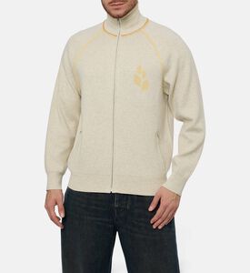 Marant Homme Sergio Intarsia Logo Ribbed Cardigan, Model View