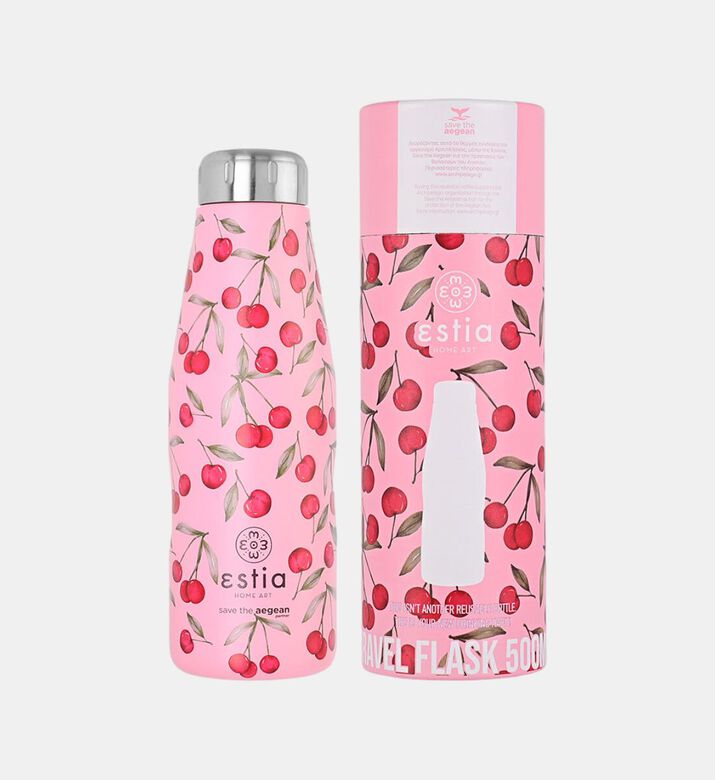 Estia Cherry Rose Insulated Travel Flask, Packshot View