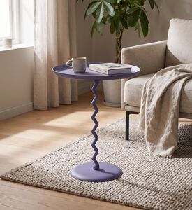 Leitmotiv Zig-zag Monochrome Side Table, Dark-blue, Packshot View