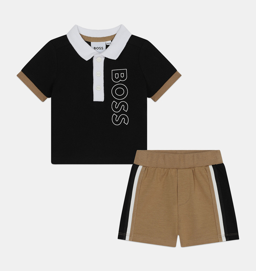 Baby Boy Pique Polo Shorts Set